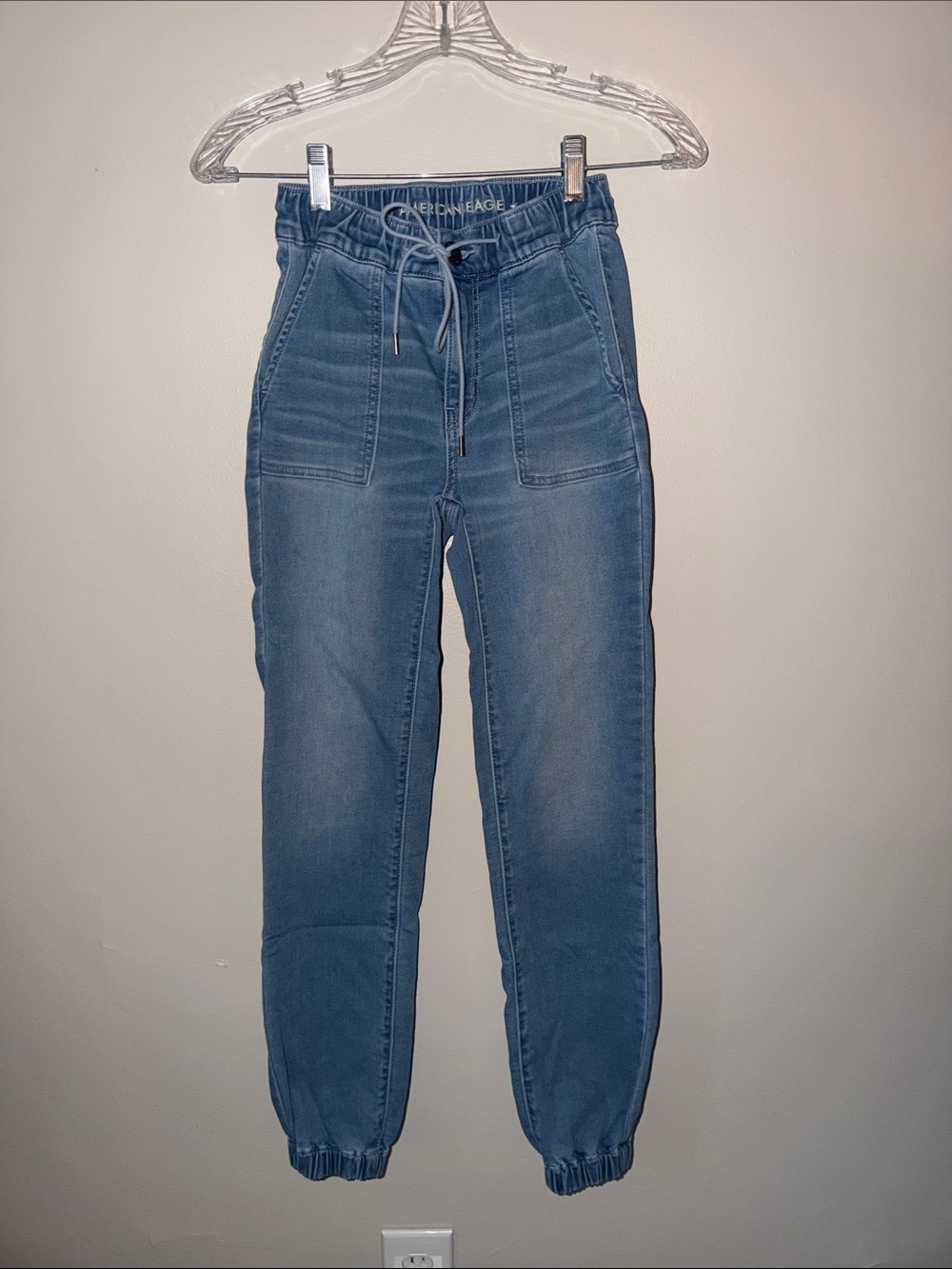 American Eagle Women’s Drawstring Jogger Jeans Blue